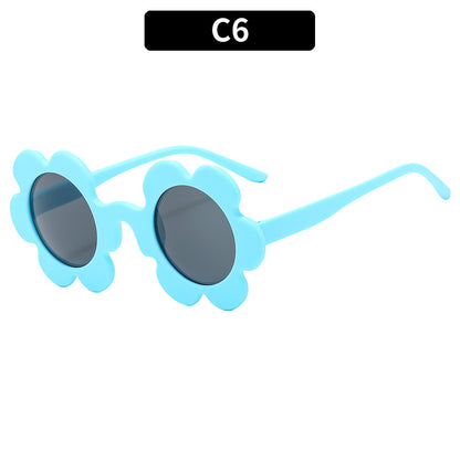 Trendy Floral Sunglasses Stylish Heart-Shaped UV400 Protection