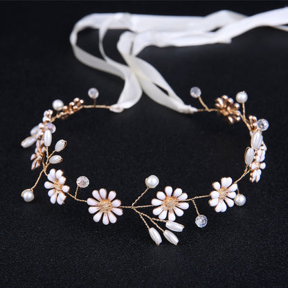Handmade Floral Pearl Bridal Headband