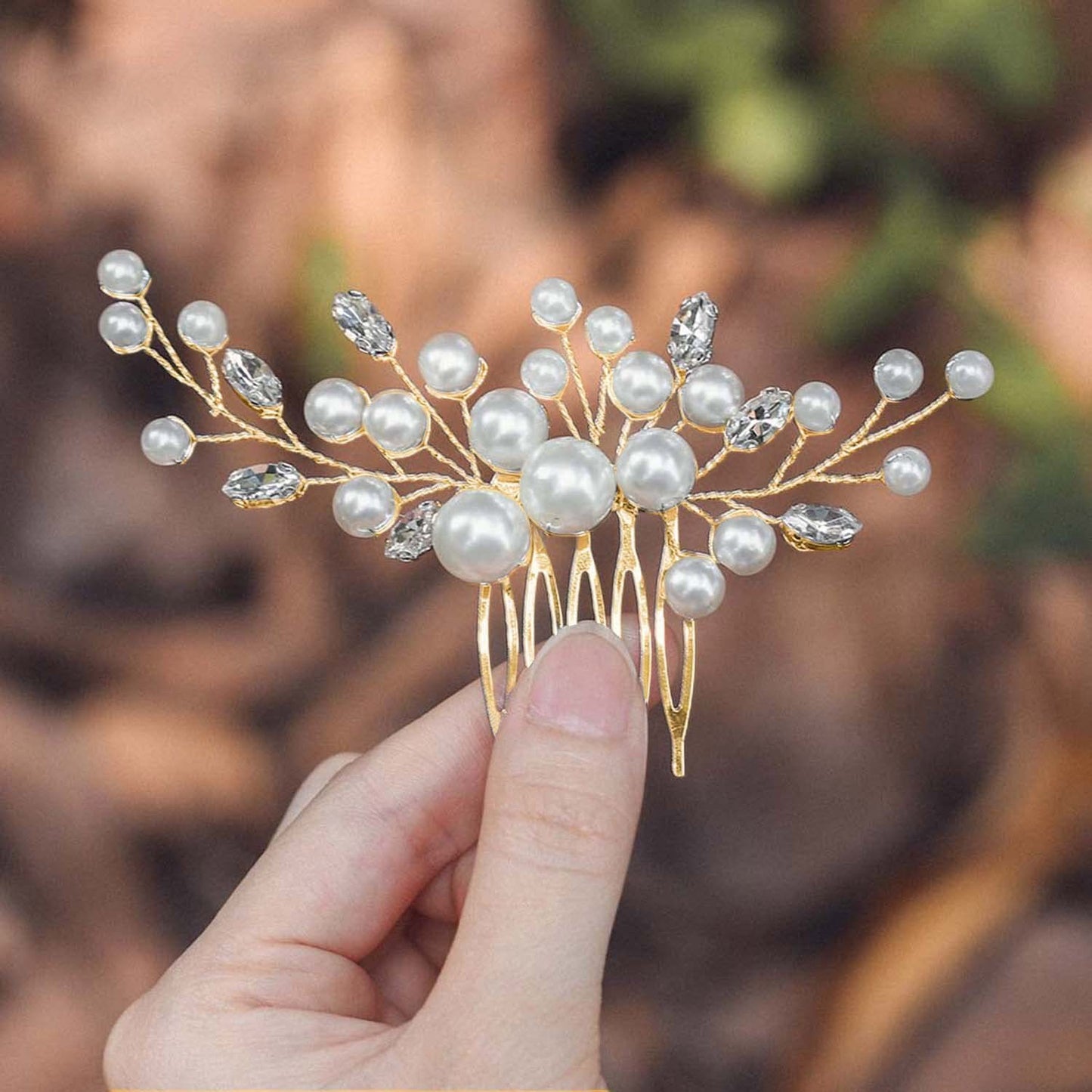 Handmade Pearl Wedding Side Hair Comb