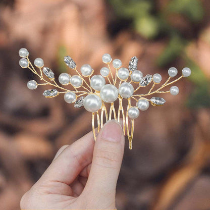 Handmade Pearl Wedding Side Hair Comb