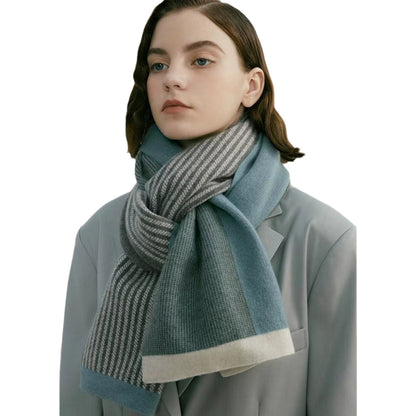 Vintage-Inspired Striped Knit Scarf for All Seasons