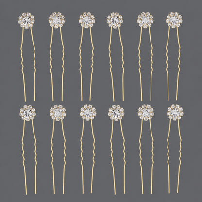 Handcrafted Pearl Hairpins With Rhinestones For Weddings