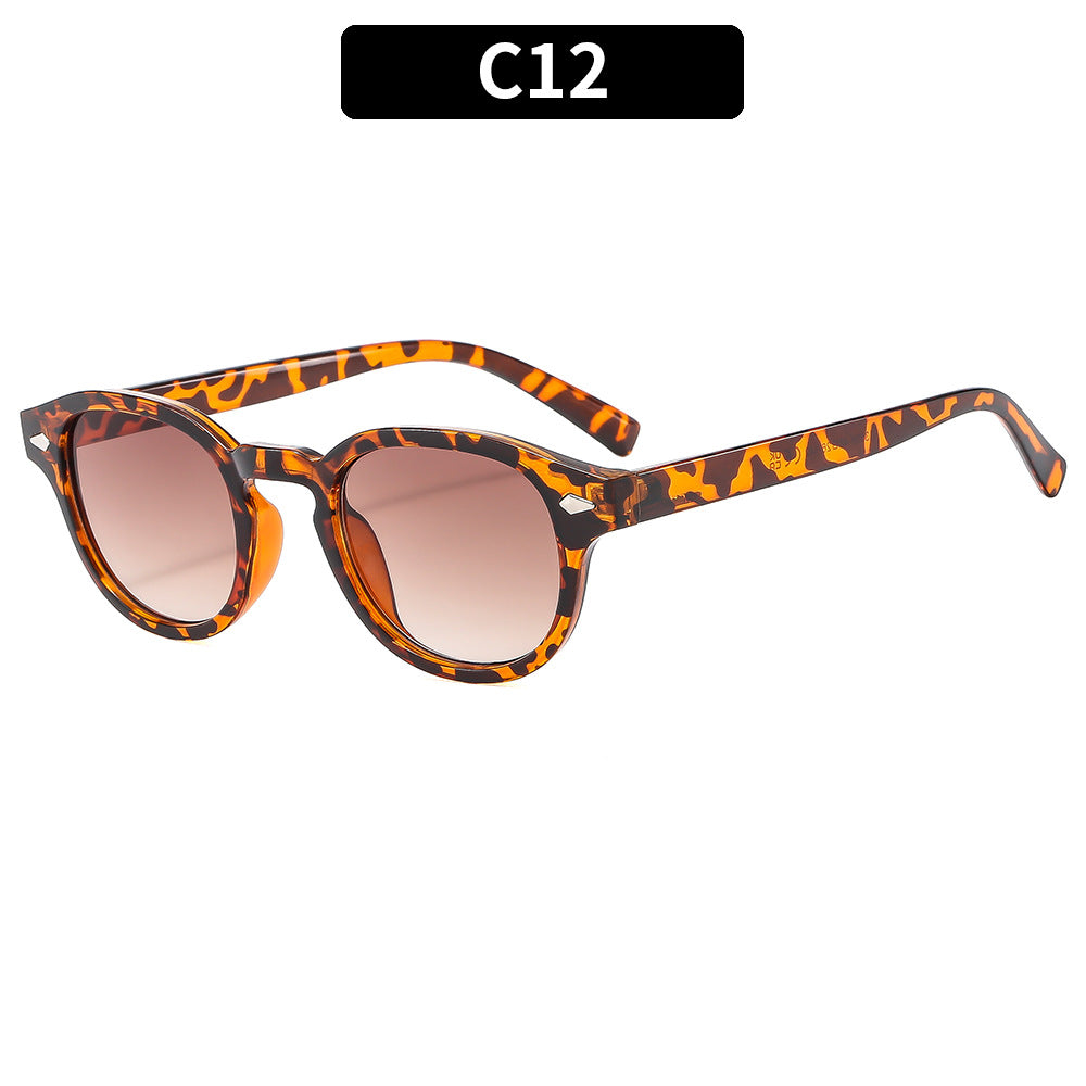 Retro Round Frame Sunglasses Stylish UV400 Protection