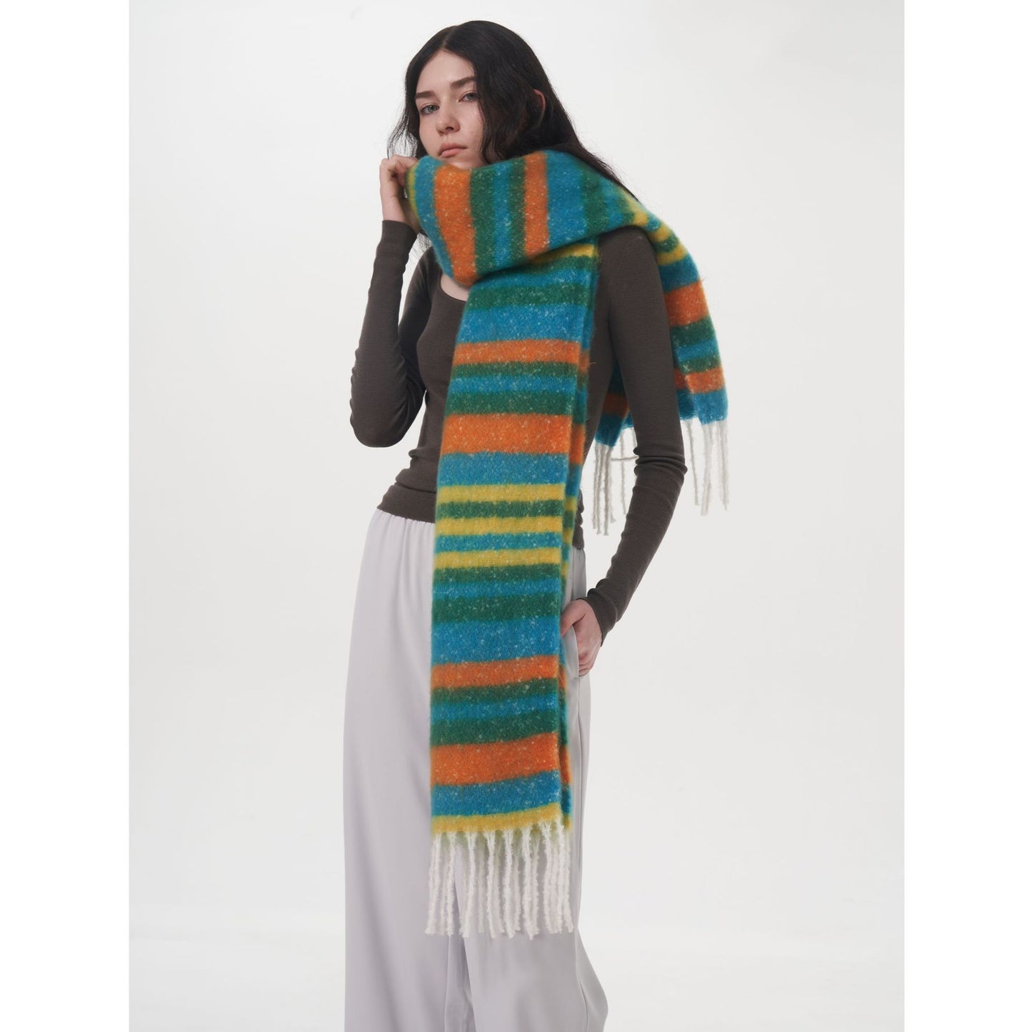 Woven Plaid Scarf for Women – Warm and Stylish