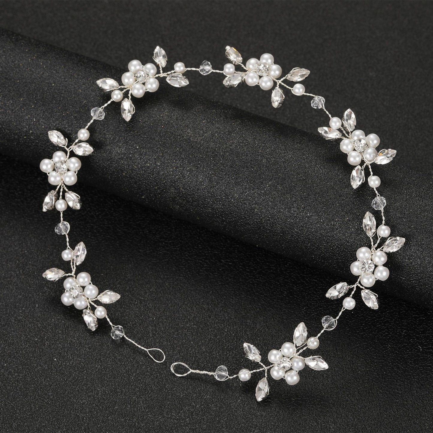 Soft Chain Pearl Headband Bridal Hair Ornament