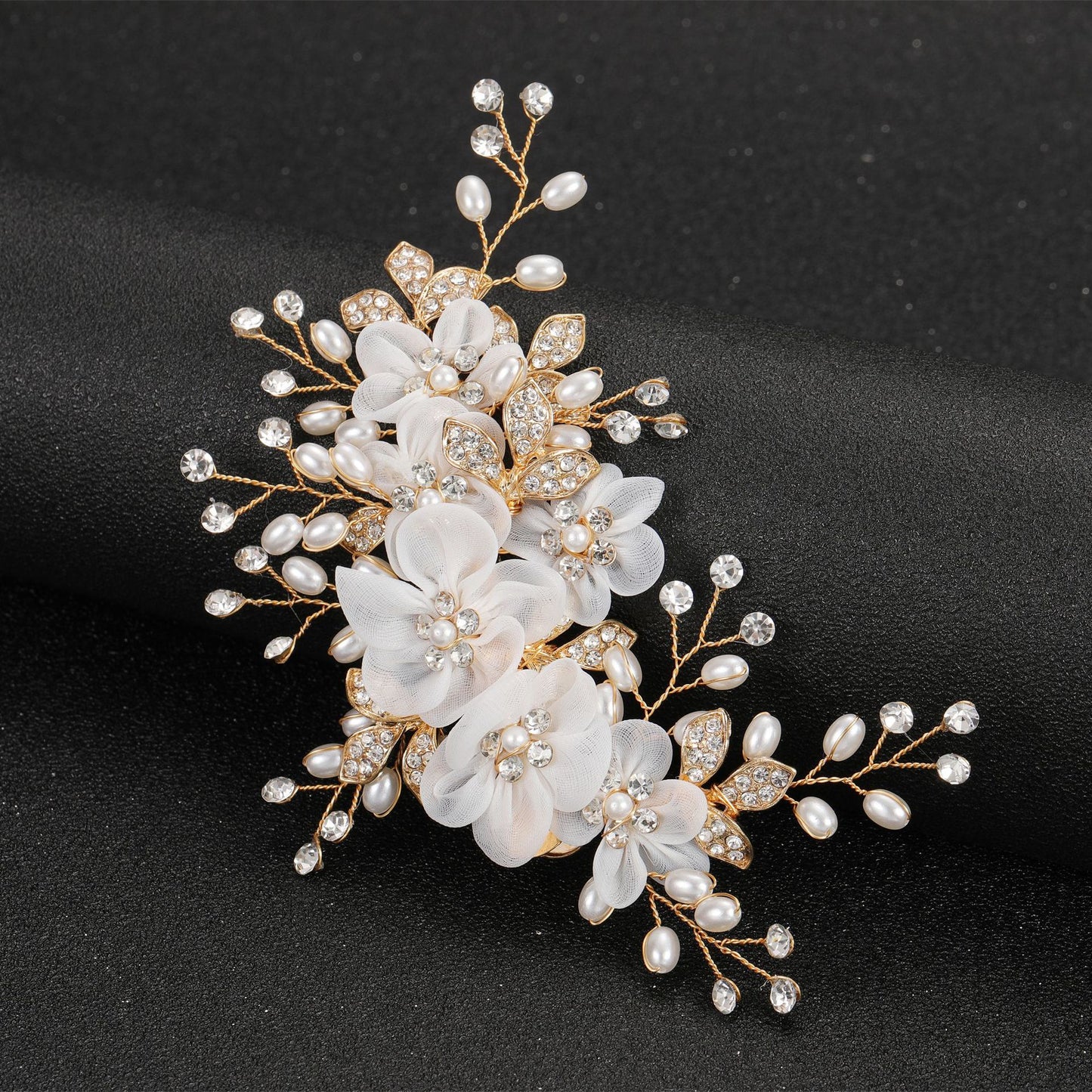 Floral Pearl Hair Clips Stage Performance Girls Hair Accessory