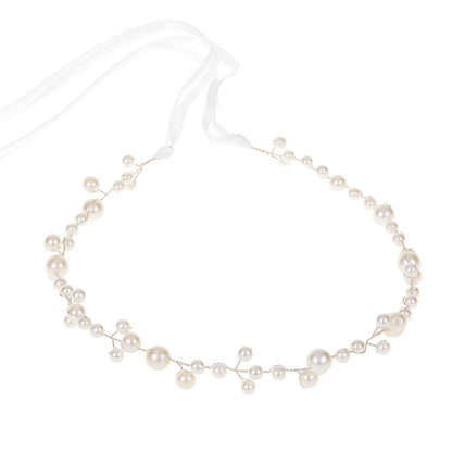 Trendy Pearl Minimalist Bridal Headband Hairpiece