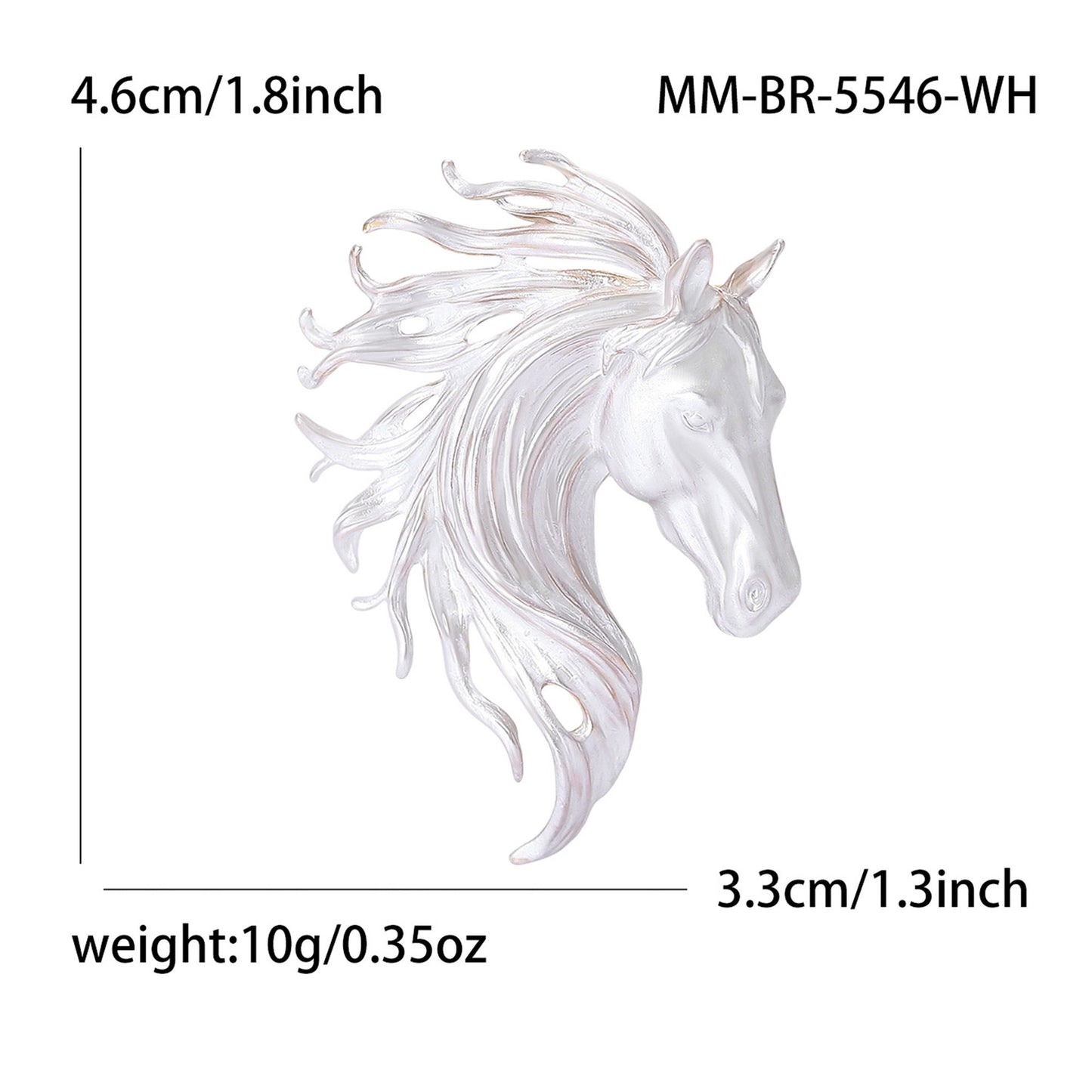 All-Season Alloy Horse Brooch Stylish Animal Accessory