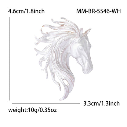 All-Season Alloy Horse Brooch Stylish Animal Accessory