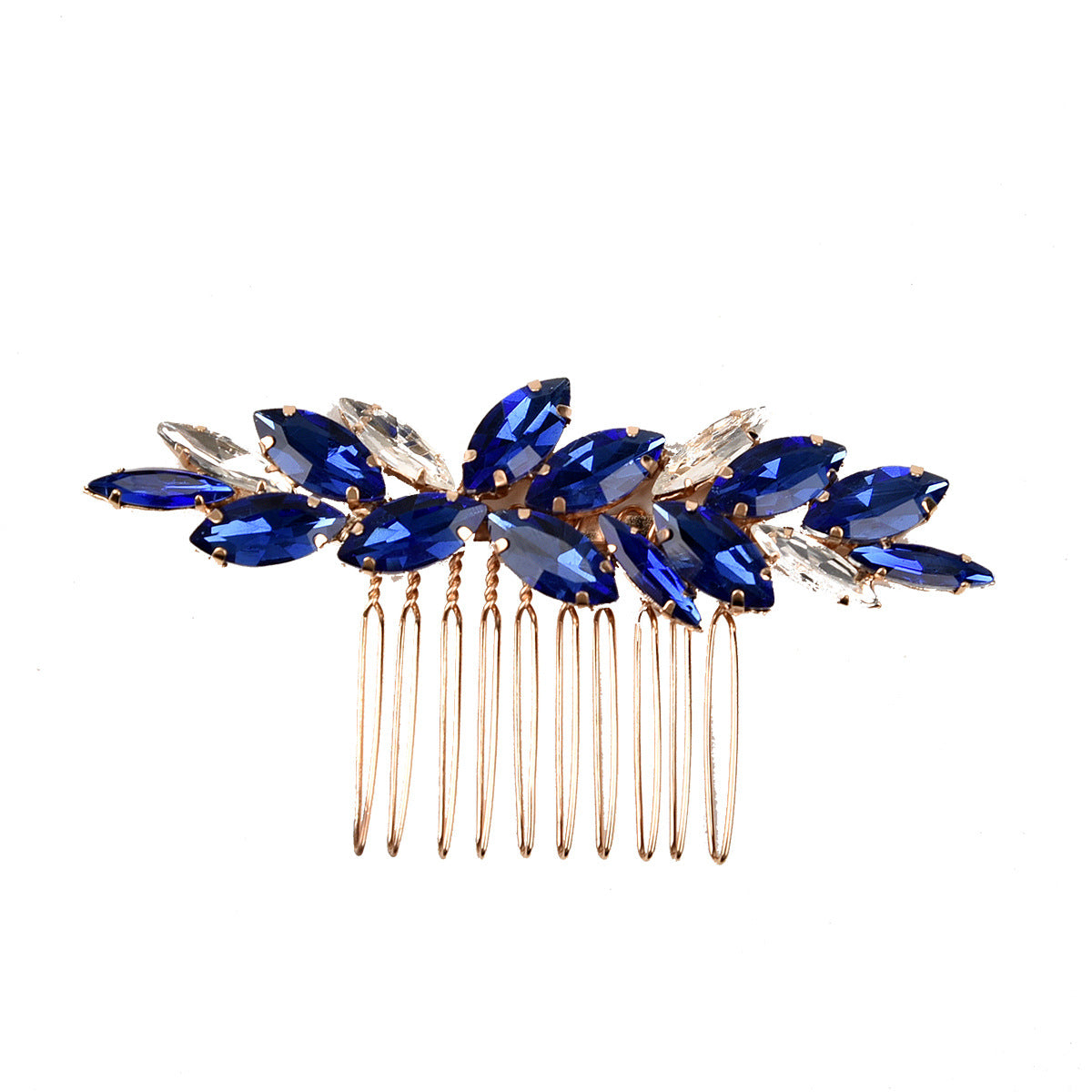 Green Glass Bridal Hair Comb Wedding Hairpiece