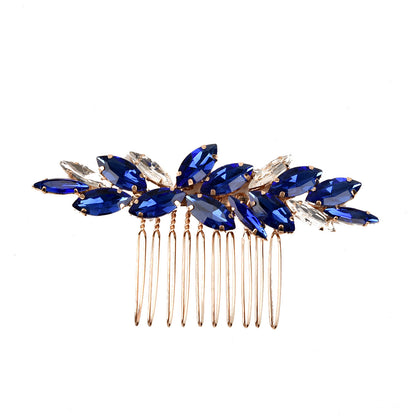 Green Glass Bridal Hair Comb Wedding Hairpiece
