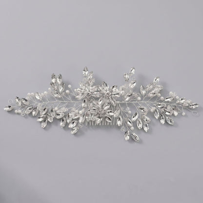 Exquisite Pearl and Crystal Flower Headpiece for Bridal Photoshoots
