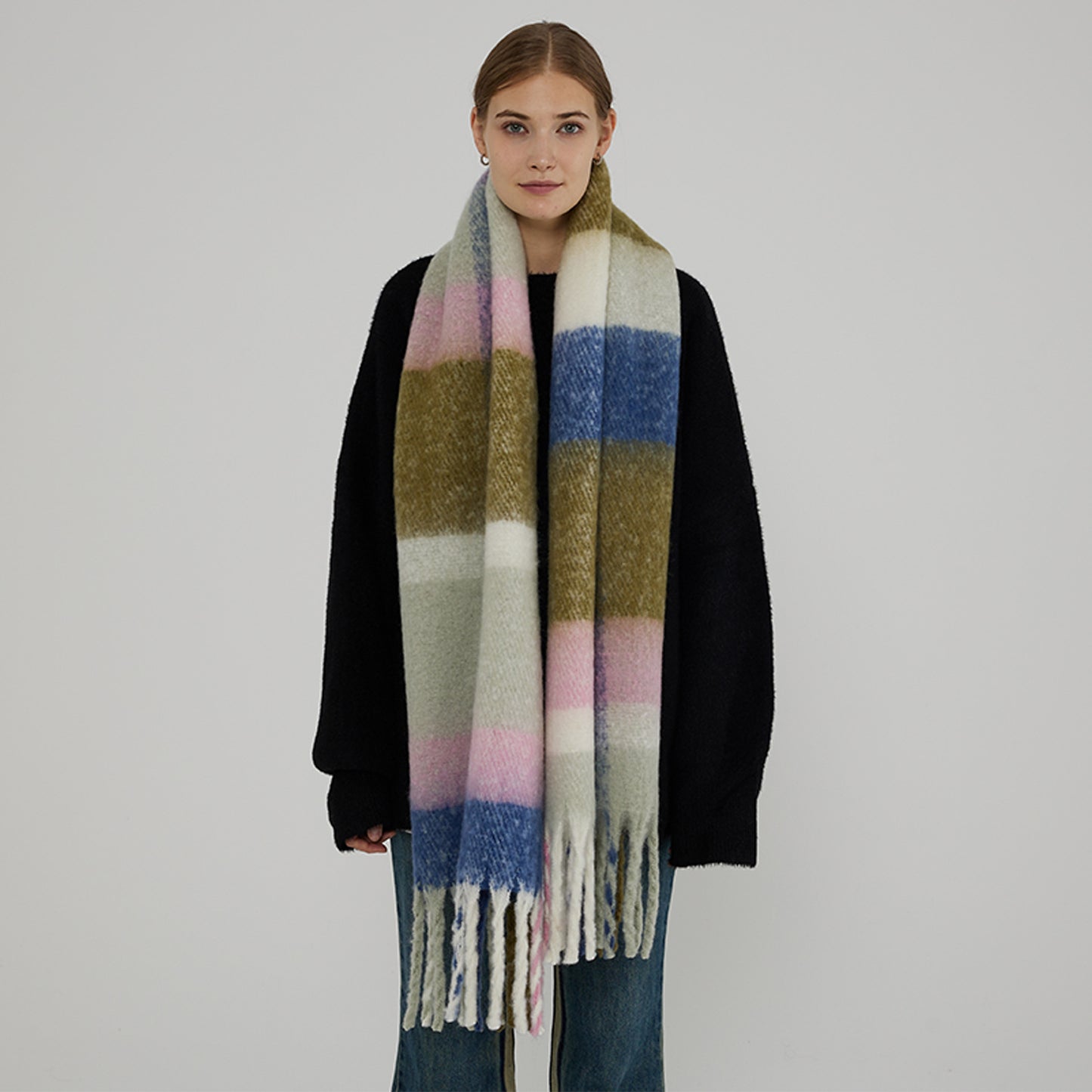 New Thick Plaid Scarf for Women - Stylish & Warm Shawl