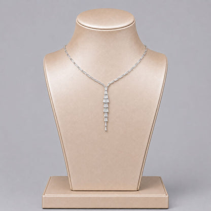 Elegant Crystal Jewelry Set with Necklace and Earrings for Parties