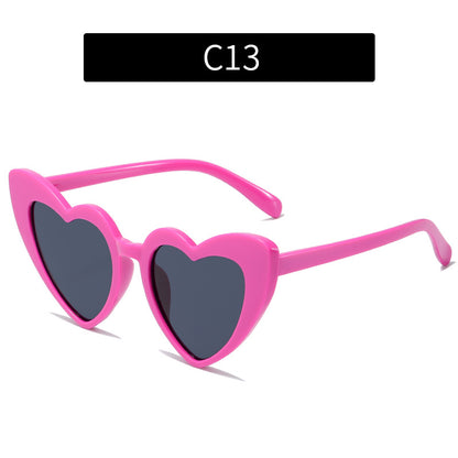 Trendy Heart-Shaped Sunglasses Colorful UV400 Beach Accessories
