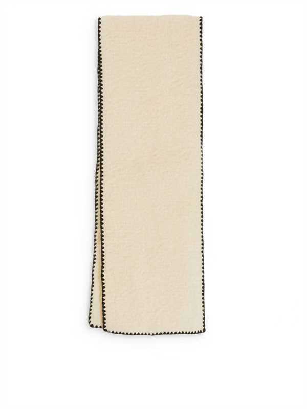 Solid Color Thick Warm Scarf with Edged Design for All Seasons