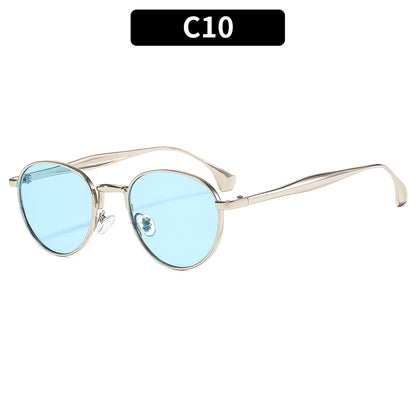 New Metal Round Frame Sunglasses Stylish UV400 Protection