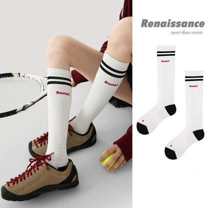 Compression Calf Socks Colorblock Breathable Fitness