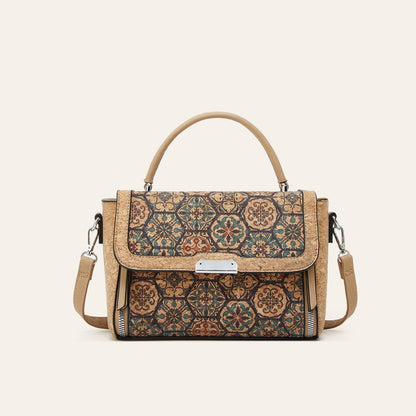 Cork Printed Trendy Small Tote Bag Casual Shoulder Bag