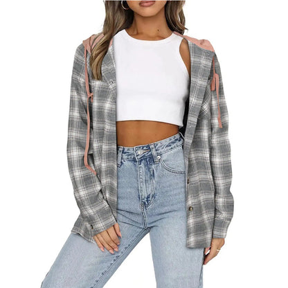 Hooded Casual Sweatshirt with Button Details