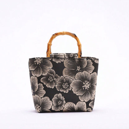 Trendy Floral Handbag Stylish Artisanal Large Tote Bag