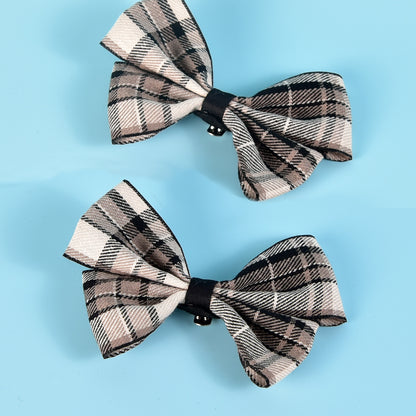Polka Dot Bow Shoe Clips Elegant Wedding Accessories