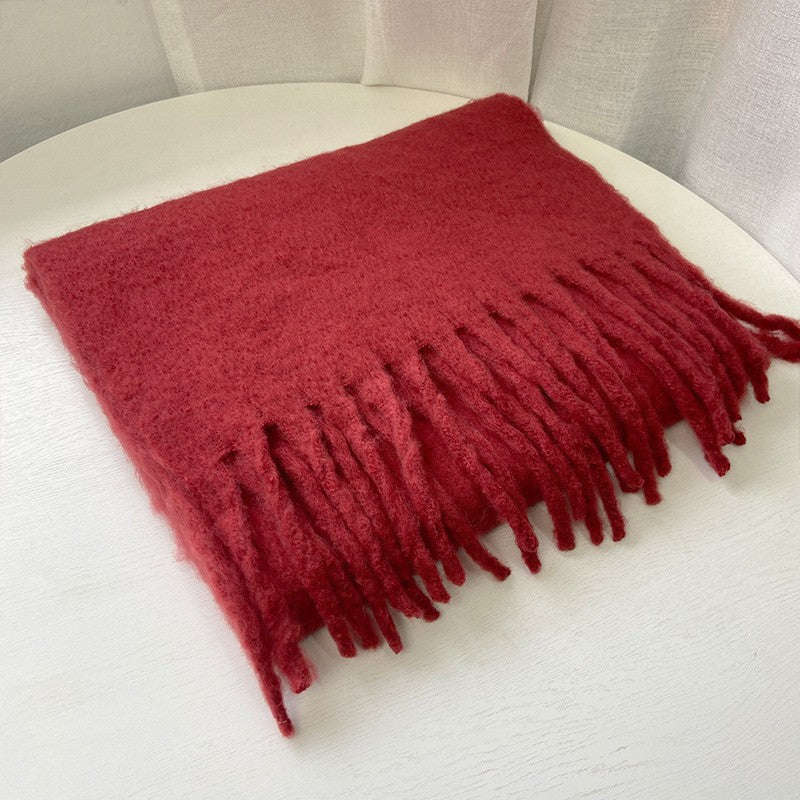 Soft Cashmere Feel Scarf for Women - Warm and Cozy Solid Color Shawl