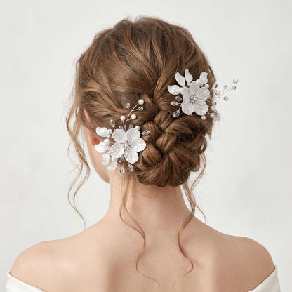 Elegant Acrylic Flower Hair Accessories Set for Women
