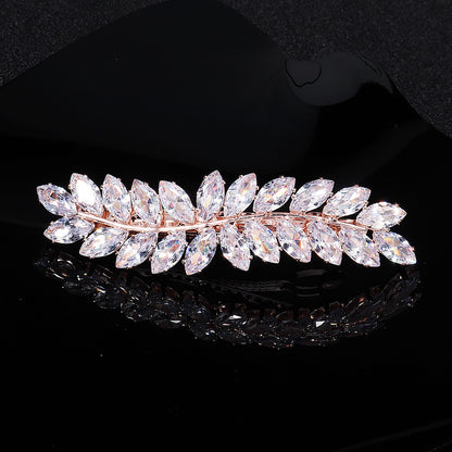 Elegant Rhinestone Hair Clips with Metal Side Pins