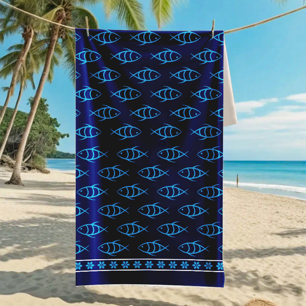 Ultra-Fine Microfiber Beach Towel Quick-Dry Bath Towel