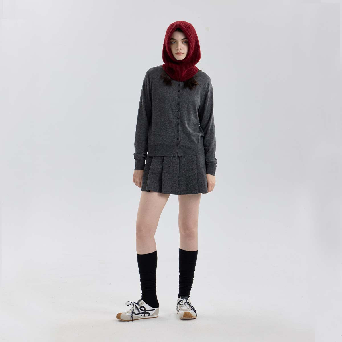 Wool Blend Neck Warmer Balaclava Hat for Men and Women