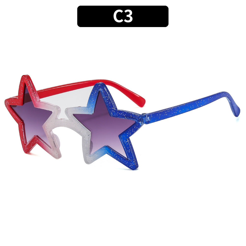 Trendy Colorful Star Shaped Sunglasses for Parties