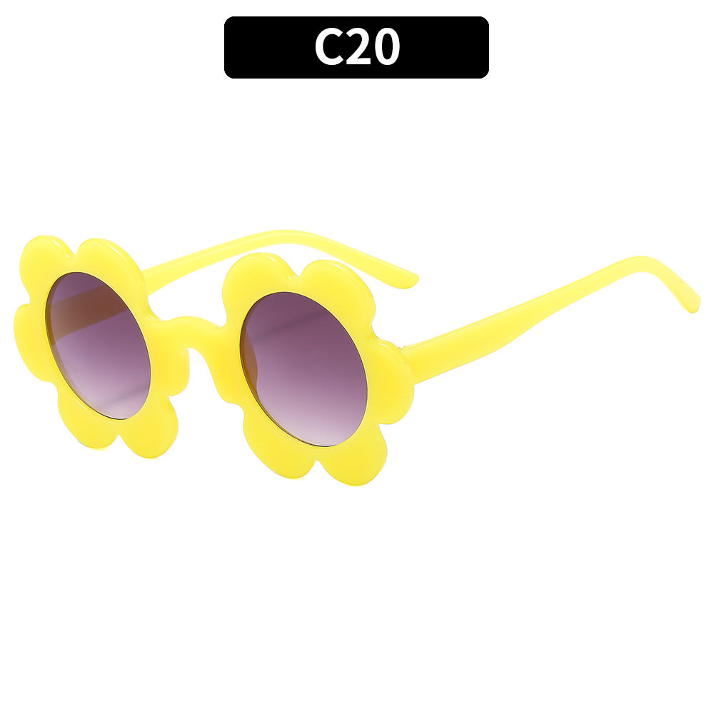 Trendy Floral Sunglasses Stylish Heart-Shaped UV400 Protection