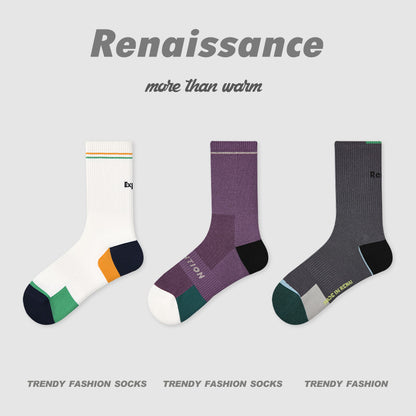 Socks Renaissance Animal Cartoon Combed Cotton Casual