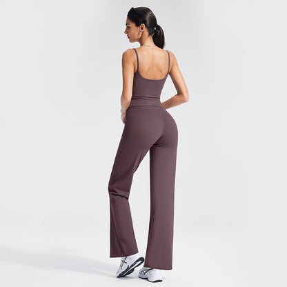 Women's Slim Fit Yoga Tank Top Set with Built-in Bra