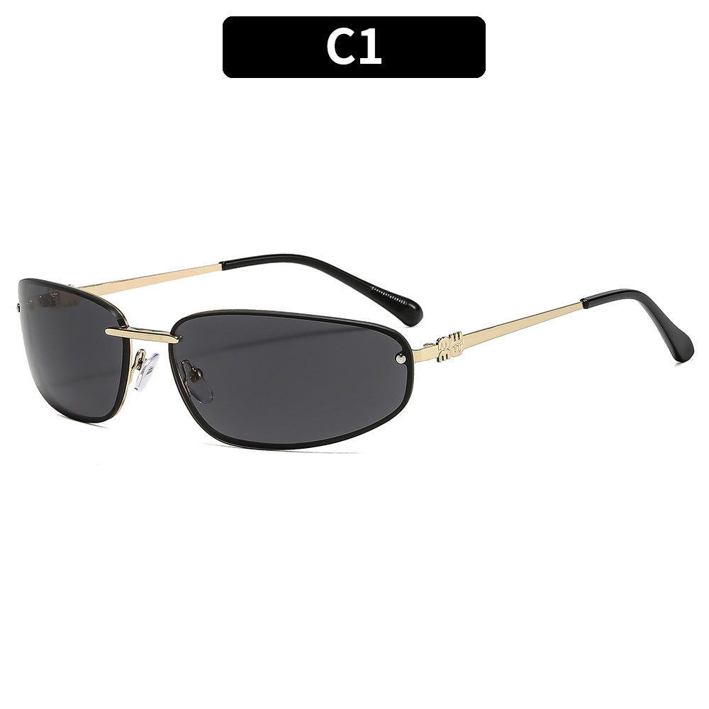 Trendy Y2K Retro Sunglasses with Metal Frame