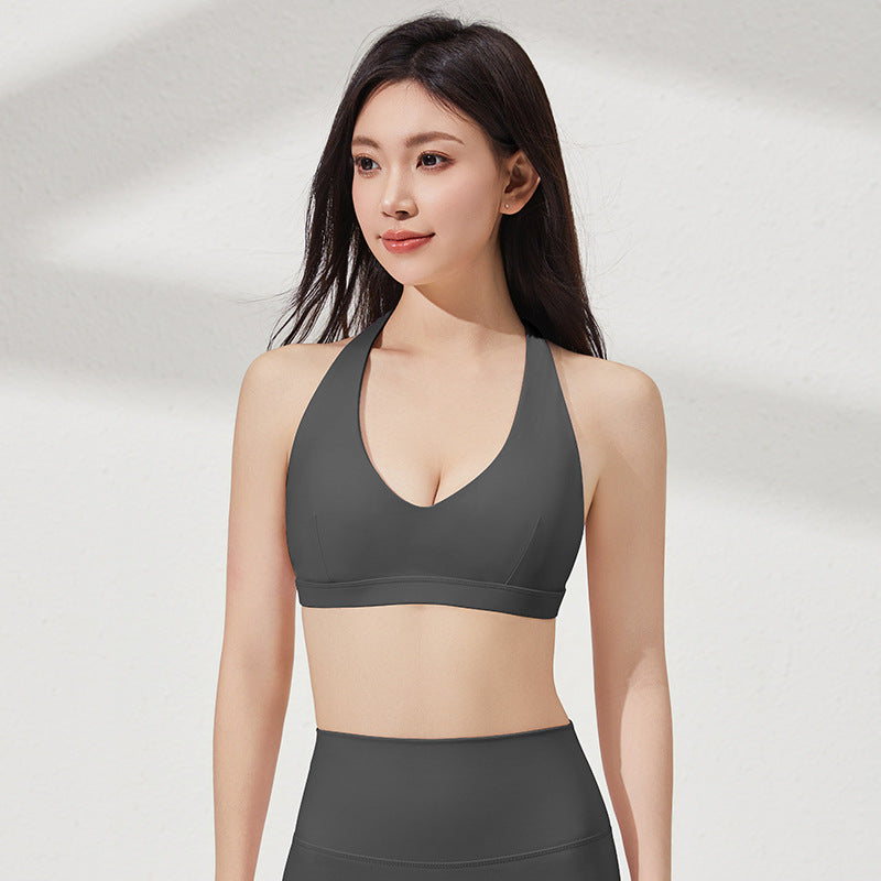 Yoga Bralette Set with Neck Tie, Stylish Workout Apparel for Women