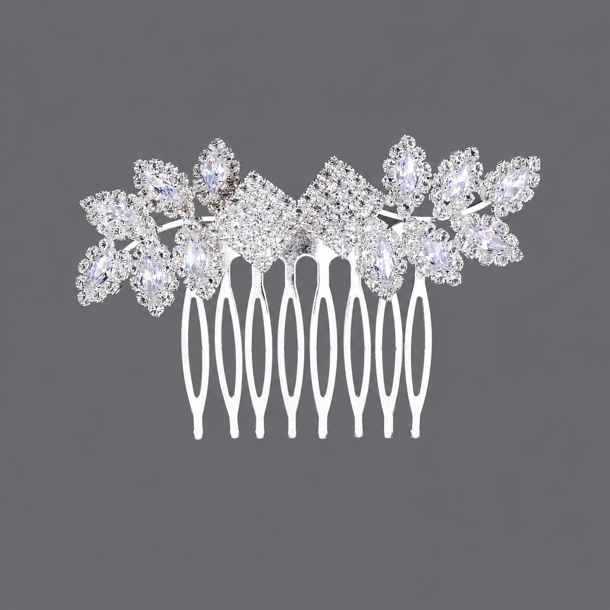Vintage Floral Zircon Hair Comb Elegant Bridal Headpiece