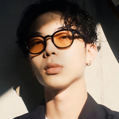 Retro Round Frame Sunglasses Stylish UV400 Protection