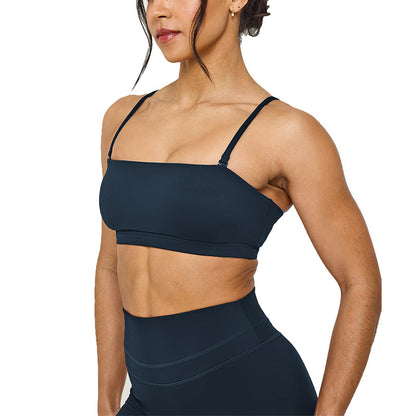 Women's Sports Bra Cross Back Athletic Top for Running and Yoga