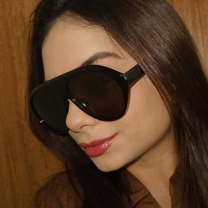 Retro Oversized Pilot Sunglasses Stylish UV400 Protection