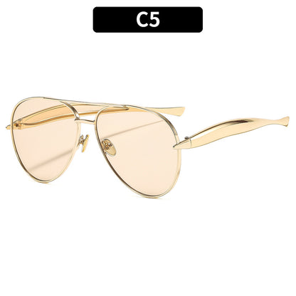 Trendy Full-Rim Metal Sunglasses for Men and Women