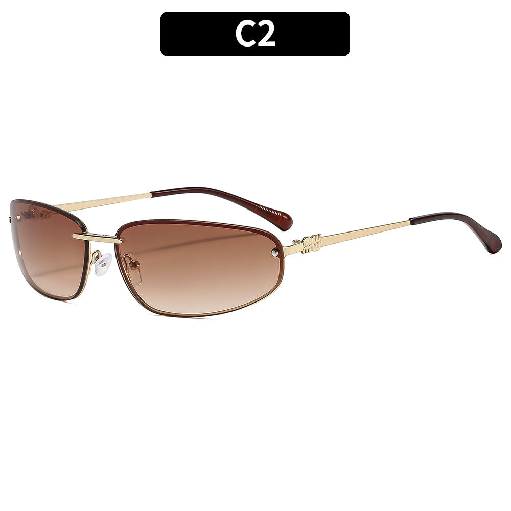 Trendy Y2K Retro Sunglasses with Metal Frame