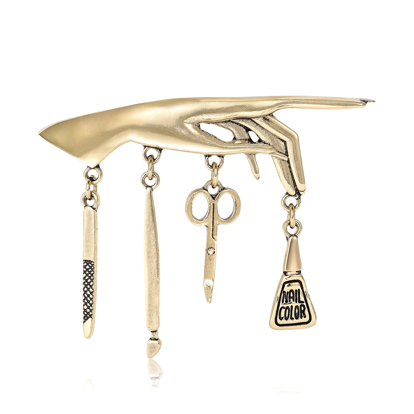 Retro Nail Artist Tools Brooch Pin Minimalist Unisex Lapel Flower Accessory