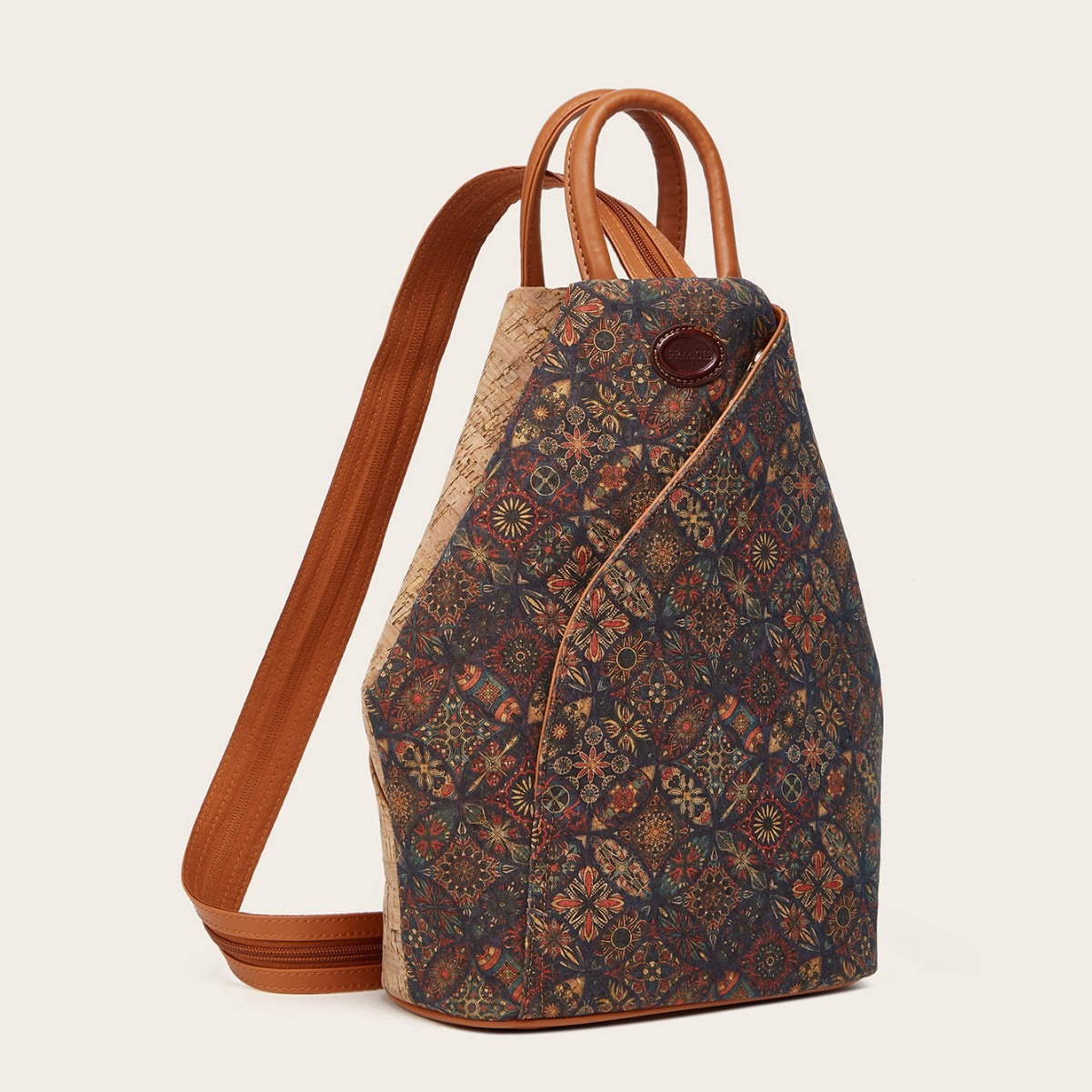 Ethnic Style Multi-Functional Cork Backpack for Casual Travel