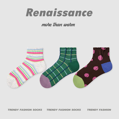 Socks Bubble Cuff Combed Cotton Breathable Casual