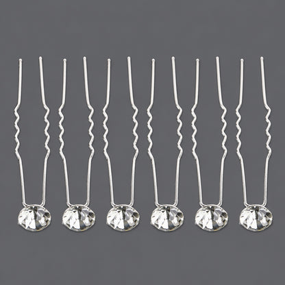 Handcrafted Pearl Hairpins With Rhinestones For Weddings