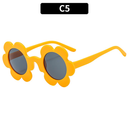 Trendy Floral Sunglasses Stylish Heart-Shaped UV400 Protection