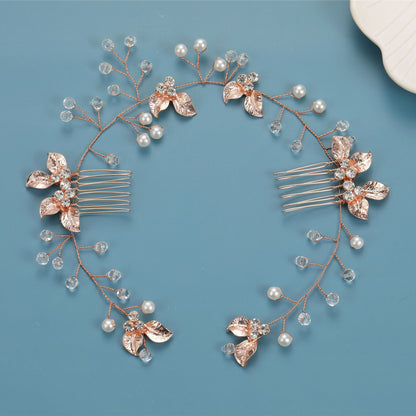 Handmade Gold Twist Comb New Bride Hair Accessory