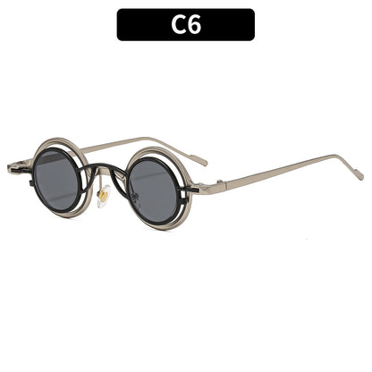Retro Round Metal Sunglasses Stylish UV400 Protection